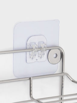 Держатель для туалетной бумаги с полочкой, 19×10×14.5 см, хром