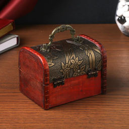 Шкатулка для украшений «Сундучок. Цветущий бамбук», дерево, 8.5×11.8×8.5 см