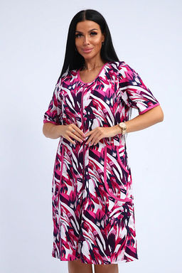 Халат женский на молнии с карманами (01057, синий) - Плиона фото 34