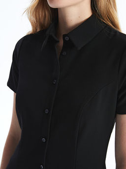 D?z K?sa Kollu Kad?n G?mlek Elbise