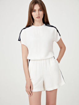 CONTE LS 1596 Шорты с боковыми карманами из фактурной вискозы Desperate off-white