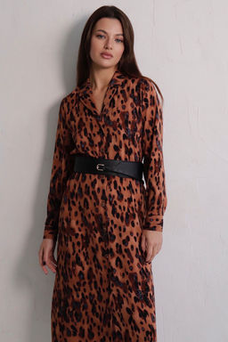 Платье-рубашка с английским воротником принт - Martichelli фото 252