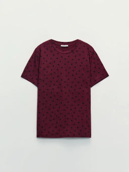 Футболка из хлопка с принтом в горошек / Zarina