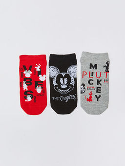 Mickey Mouse Desenli K?z ?ocuk Soket ?orap 3l? - Waikiki фото 2