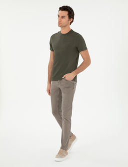 Khaki Slim Fit Basic T -For - Cacharel фото 4