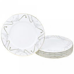 Тарелка мелкая фарфоровая "Арт-Нуво" д270мм, форма "Margo", набор 6шт, "Czech gold hands bohemia" (Чешская Республика)