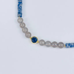 Держатель для телефона из Содалита и Агата - Радуга самоцветов фото 2