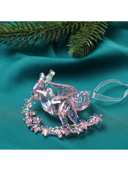 Цена за 2 шт. Ёлочная игрушка Зимнее волшебство. Ангел на звездах пластик, 78 см, сиреневый перелив фото 7