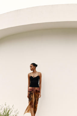 KNOTTED PRINTED SARONG - Zara фото 8