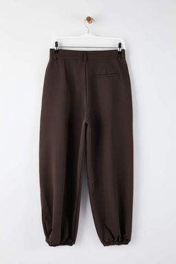 Kahverengi Yuksek Bel Dokuma Salvar Pantolon TWOAW26PL00169 - Trendyolmilla фото 6