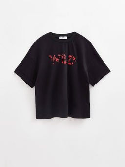 CONTE Футболка с манжетами и вышивкой As it was LD 2679 black-wild