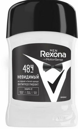 РЕКСОНА део-стик муж Антибак Невидимый на черном и белом 50мл