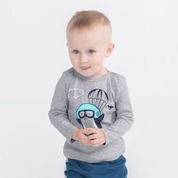 CRB wear/CWNB 62879-11-289 Джемпер для мальчика, светло-серый меланж/Ex.Cherubino