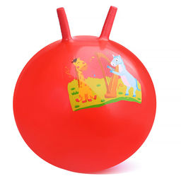 Мяч с рожками 45см "Дружные зверята" (цвет в ассортименте)