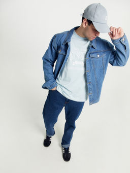 Футболка мужская голубая с печатью голубая дымка +печать 111785-1 - Mark formelle фото 2