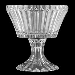 Конфетница стеклянная "Прага" 1л, д17см, h18см, внутренний д16см, основание д12см, на ножке, в коробке (Китай)