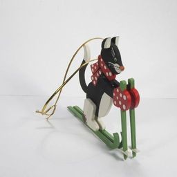 Новогодние украшения - Кошка на лыжах 9005 - Idh фото 5