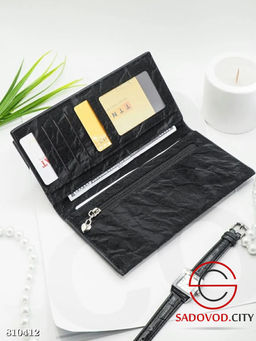 Кошелек большой на магнитной кнопке из экозамши 19см*11см - Bruno фото 14