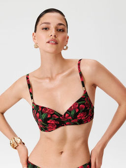 Infinity / Бюстгальтер купальный жен. V-shape Classic Nefeli красный принт - Infinity Lingerie фото 3