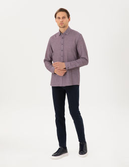 Mor Slim Fit Uzun Kollu G_mlek - Pierre cardin фото 4
