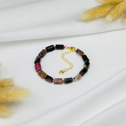 Браслет из Турмалина микс 16,5 см + - Радуга самоцветов фото 2