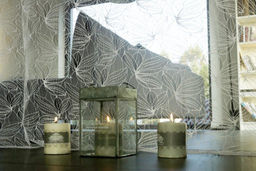 Метраж,
 арт. 323620/160, АЖУРНАЯ МАГНОЛИЯ, цвет кремовый, с эффектом ручной вязки.