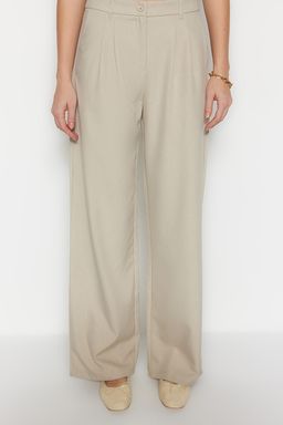 Vizon Wide Leg/Genis Paca Pilili Dokuma Pantolon TWOAW22PL0475