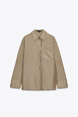 ZW COLLECTION SILK SHIRT WITH POCKET
