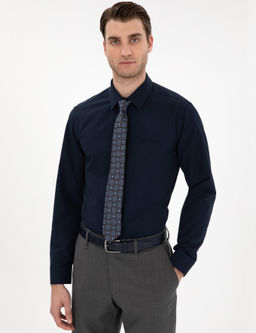 Lacivert Slim Fit Uzun Kollu Basic G_mlek - Pierre cardin фото 3