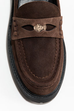 Mocasines de serraje afelpado con suela gruesa - H&m фото 3