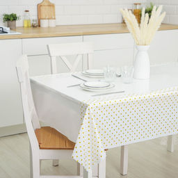 Скатерть на стол Горох, 137220 см, цвет золотой