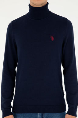Мужской темно-синий базовый свитер - U.s. polo assn фото 6