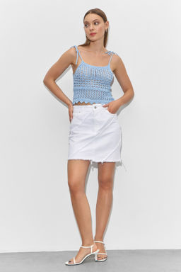 Топ ажурной вязки с завязывающимися бретелями - Mollis фото 2