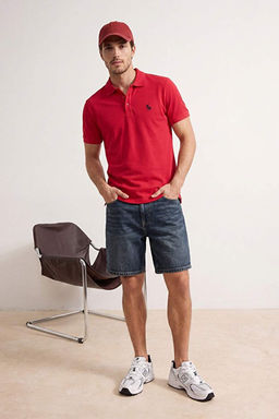 K_rm_z_ Regular/Normal Kesim At Nak__ Polo Yaka T-shirt TMNSS25PO00017 - Trendyolmilla фото 2