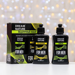 Подарочный набор косметики «Морской бриз» DreamNature:шампунь для волос, 250 мл + гель для душа, 250 мл