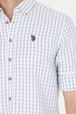 U. S. Polo Assn Мужская темно-синяя белая рубашка в клетку - U.s. polo assn фото 14