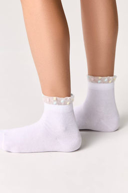 Цена за 2 пары CONTE-KIDS Короткие носки с воздушным пикотом TIP-TOP белый