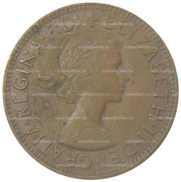 Монета 1 пенни 1958 года Австралия