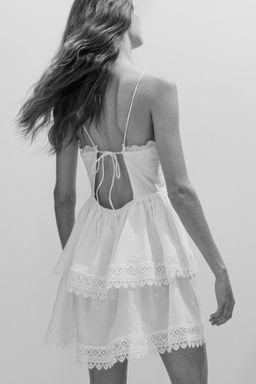 Vestido de algod?n con ribetes de encaje - H&m фото 3