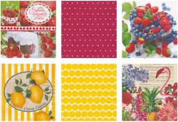 Love2art салфетки бумажные АССОРТИ 3х слойные SDD 33 x 33 12 шт. Набор №1216-06 Ярко