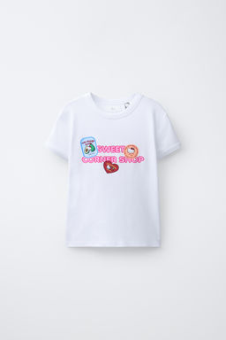 CAMISETA STICKERS HELLO KITTY  SANRIO / Blanco - Zara фото 3