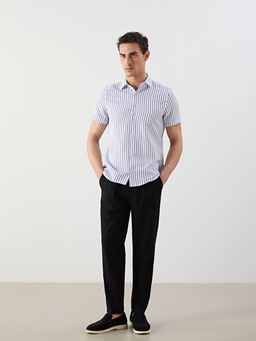 Slim Fit ?izgili Erkek G?mlek