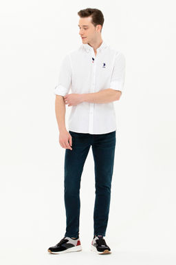 Мужская белая рубашка с длинным рукавом - U.s. polo assn фото 4