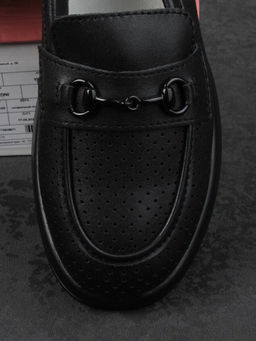 03-YD14-3D BLACK Лоферы женские (натуральная кожа)