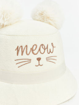 Ponpon Detayl? K?z ?ocuk Bucket ?apka