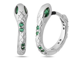 Серьги, синт.изумруд, NS-25623