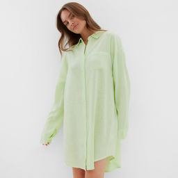 Сорочка женская KAFTAN Lime series, размер 44-46, зелёная