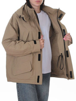 3090 DK. BEIGE Куртка демисезонная женская (100 гр. холлофайбер)