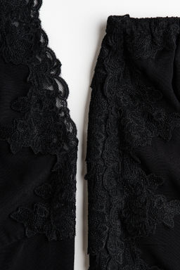 Pijama de viscosa con ribetes de encaje - H&m фото 7