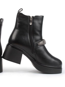 04-M904 987-31M-1 BLACK Ботинки зимние женские (натуральная кожа, натуральный мех) - Фабричный китай фото 14